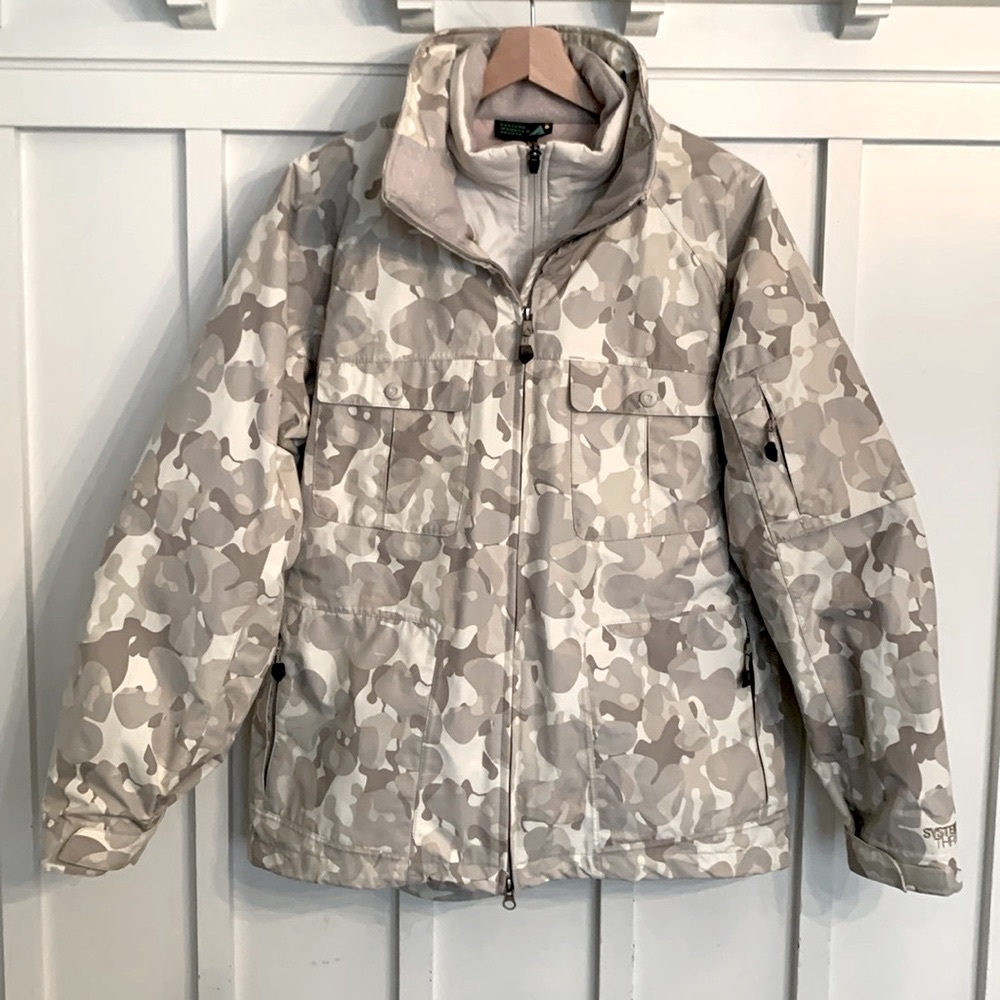 Eastern Mountain Sports EMS Waterproof  Tan Camo 3-in-1 Jacket